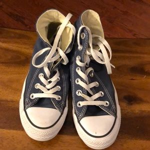 Converse navy high tops. 6.5. Gently used.